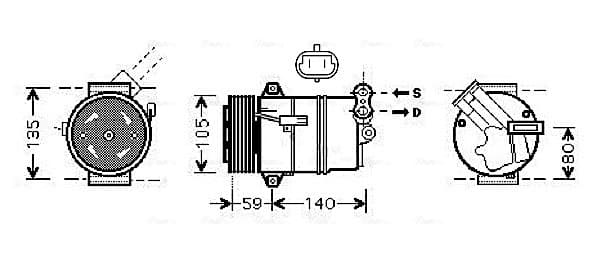 AVA QUALITY COOLING Kompresor klimatizácie OLAK437 1