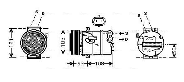 AVA QUALITY COOLING Kompresor klimatizácie OLK438 1