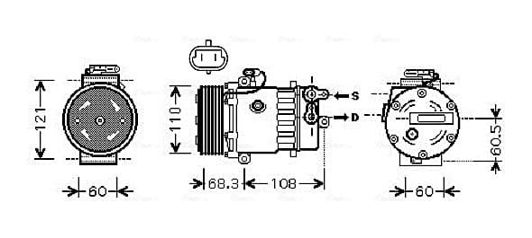 AVA QUALITY COOLING Kompresor klimatizácie OLAK464 1