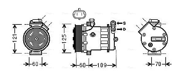 AVA QUALITY COOLING Kompresor klimatizácie OLAK475 1
