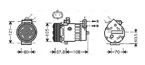 AVA QUALITY COOLING Kompresor klimatizácie OLAK477 1
