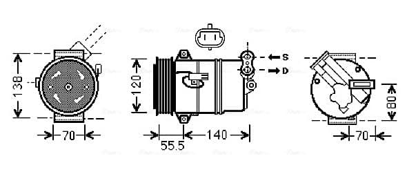 AVA QUALITY COOLING Kompresor klimatizácie OLAK498 1
