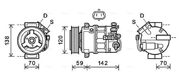 AVA QUALITY COOLING Kompresor klimatizácie OLAK579 1