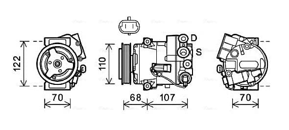 AVA QUALITY COOLING Kompresor klimatizácie OLAK594 1