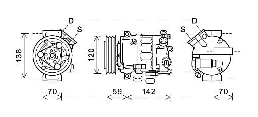 AVA QUALITY COOLING Kompresor klimatizácie OLK577 1