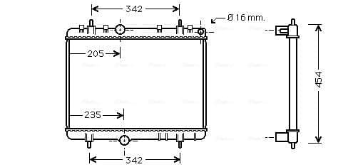 AVA QUALITY COOLING Chladič motora PE2267 1