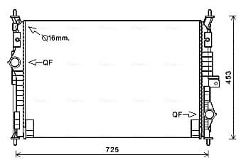 AVA QUALITY COOLING Chladič motora PE2386 1