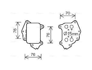 AVA QUALITY COOLING Chladič motorového oleja PE3396 1