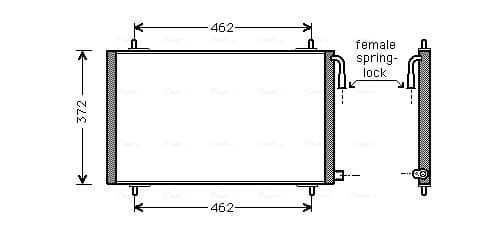 AVA QUALITY COOLING Kondenzátor klimatizácie PE5191 1