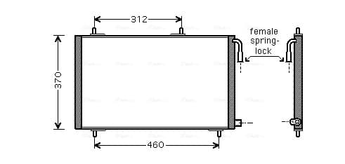 AVA QUALITY COOLING Kondenzátor klimatizácie PE5257 1