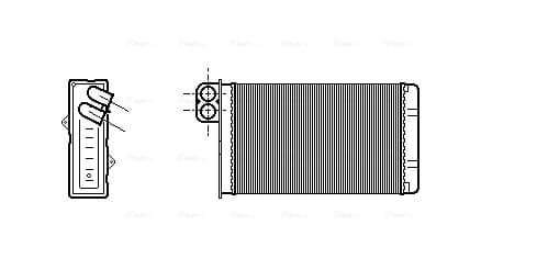 AVA QUALITY COOLING Výmenník tepla vnútorného kúrenia PE6233 1