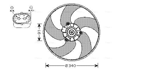 AVA QUALITY COOLING Ventilátor chladenia motora PE7522 1