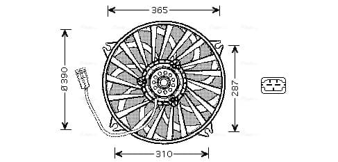 AVA QUALITY COOLING Ventilátor chladenia motora PE7535 1