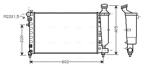 AVA QUALITY COOLING Chladič motora PEA2216 1