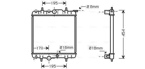 AVA QUALITY COOLING Chladič motora PEA2224 1