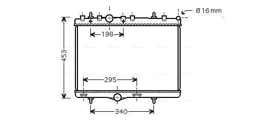 AVA QUALITY COOLING Chladič motora PEA2255 1
