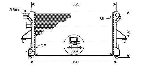 AVA QUALITY COOLING Chladič motora PEA2304 1