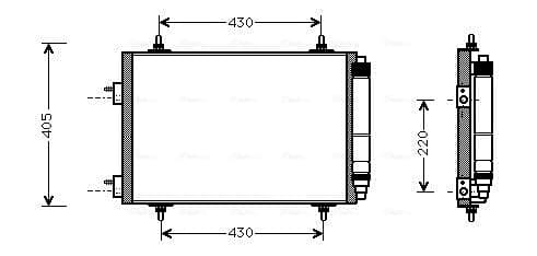 AVA QUALITY COOLING Kondenzátor klimatizácie PEA5209D 1