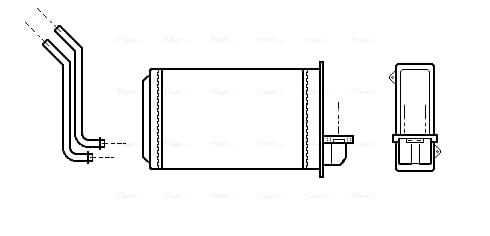 AVA QUALITY COOLING Výmenník tepla vnútorného kúrenia PEA6088 1