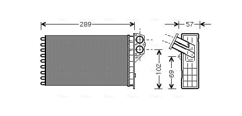 AVA QUALITY COOLING Výmenník tepla vnútorného kúrenia PEA6226 1