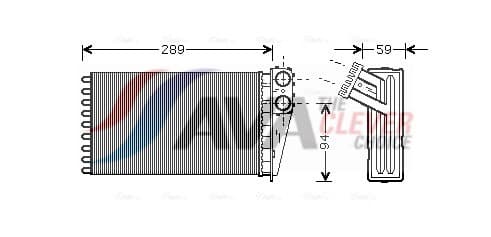 AVA QUALITY COOLING Výmenník tepla vnútorného kúrenia PEA6227 1