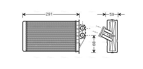 AVA QUALITY COOLING Výmenník tepla vnútorného kúrenia PEA6228 1