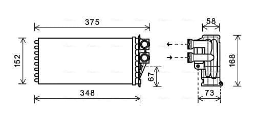 AVA QUALITY COOLING Výmenník tepla vnútorného kúrenia PEA6359 1