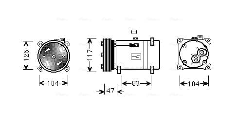 AVA QUALITY COOLING Kompresor klimatizácie PEAK066 1