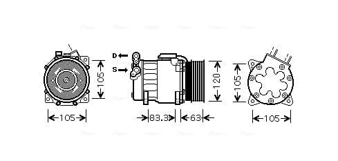 AVA QUALITY COOLING Kompresor klimatizácie PEAK306 1