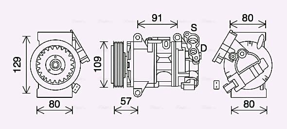 AVA QUALITY COOLING Kompresor klimatizácie PEAK407 1