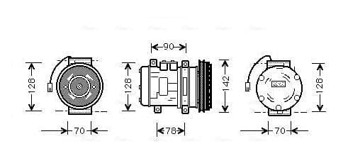 AVA QUALITY COOLING Kompresor klimatizácie PRK029 1