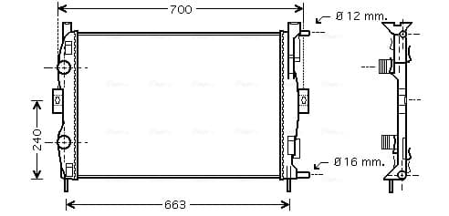 AVA QUALITY COOLING Chladič motora RT2306 1