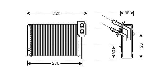 AVA QUALITY COOLING Výmenník tepla vnútorného kúrenia RT6048 1