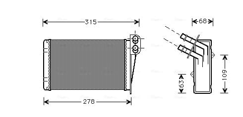 AVA QUALITY COOLING Výmenník tepla vnútorného kúrenia RT6228 1