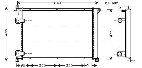 AVA QUALITY COOLING Chladič motora RTA2257 1
