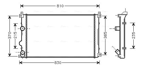 AVA QUALITY COOLING Chladič motora RTA2322 1