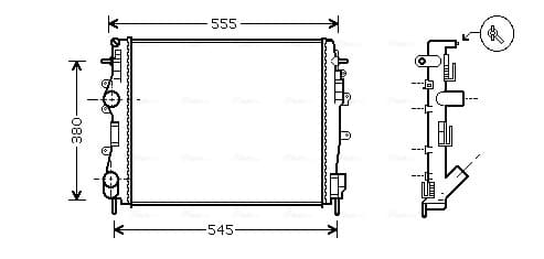 AVA QUALITY COOLING Chladič motora RTA2325 1