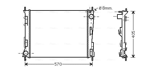 AVA QUALITY COOLING Chladič motora RTA2375 1