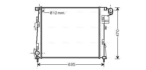 AVA QUALITY COOLING Chladič motora RTA2427 1