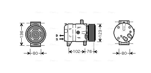 AVA QUALITY COOLING Kompresor klimatizácie RTAK069 1