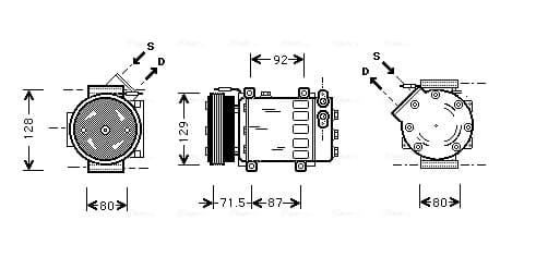 AVA QUALITY COOLING Kompresor klimatizácie RTAK281 1