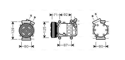 AVA QUALITY COOLING Kompresor klimatizácie RTK401 1