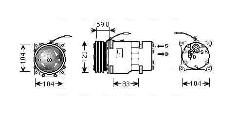 AVA QUALITY COOLING Kompresor klimatizácie RTAK402 1