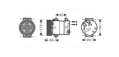 AVA QUALITY COOLING Kompresor klimatizácie RTAK429 1