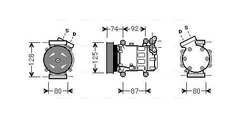 AVA QUALITY COOLING Kompresor klimatizácie RTAK452 1