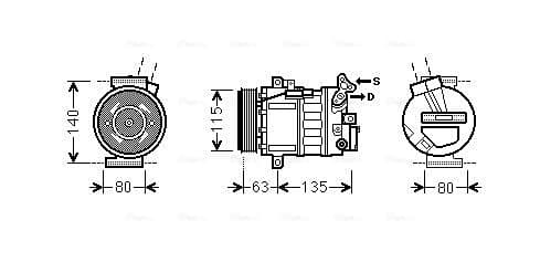 AVA QUALITY COOLING Kompresor klimatizácie RTAK485 1