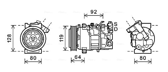 AVA QUALITY COOLING Kompresor klimatizácie RTAK492 1