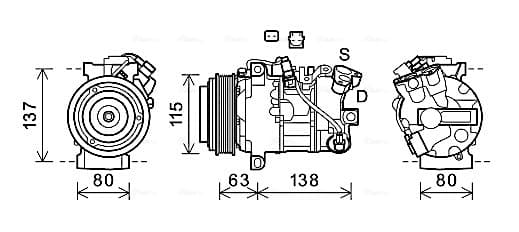 AVA QUALITY COOLING Kompresor klimatizácie RTAK630 1