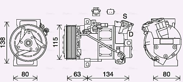 AVA QUALITY COOLING Kompresor klimatizácie RTAK640 1