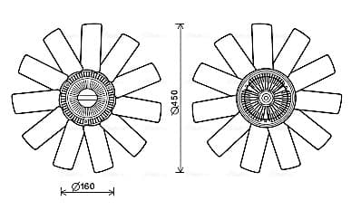 AVA QUALITY COOLING Ventilátor chladenia motora RTF558 1